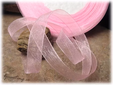 Organzaband rosa ca 10 mm brett