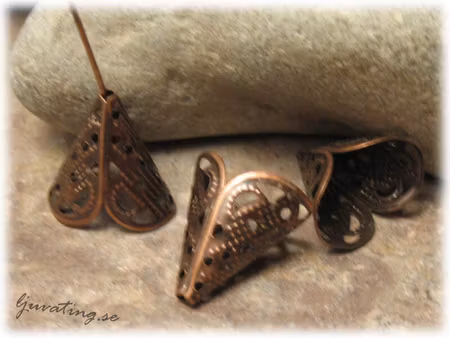 Kon 10-Pack kopparfärgad ca 16x11 mm