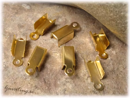 Guldiga avslut 10-Pack ca 12x4x4 mm