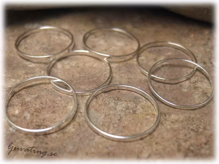 Sluten ring silverfärgad 20-pack ca 12 mm