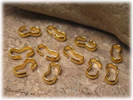 20-Pack guldfärgad mindre klämma ca 8x4 mm