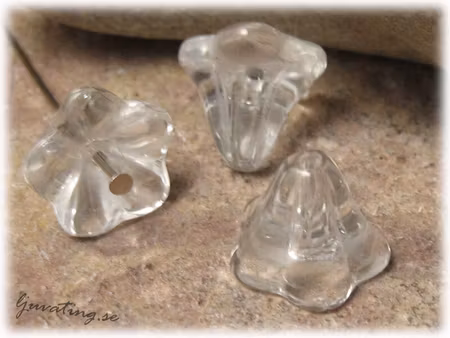 Clear crystal blomklocka/änglakjol 10-pack ca 12x10 mm