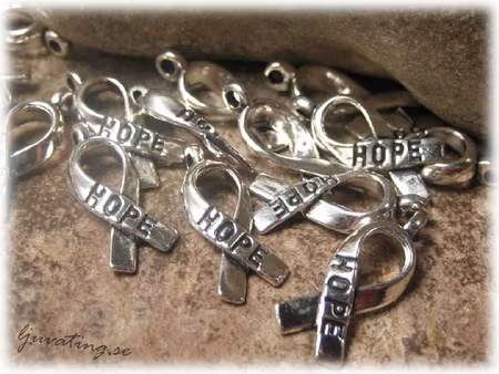 Storpack berlock rosa bandet text HOPE 30-pack