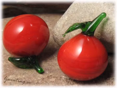 L-work glashänge äpple ca 22x33 mm