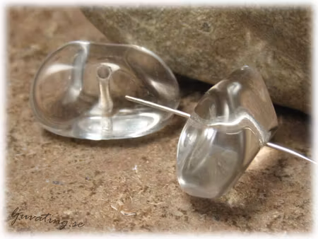 Sidoborrad clear crystal nuggets ca 18x9 mm