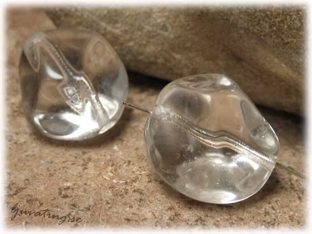 Clear crystal kantig ca 16x12 mm