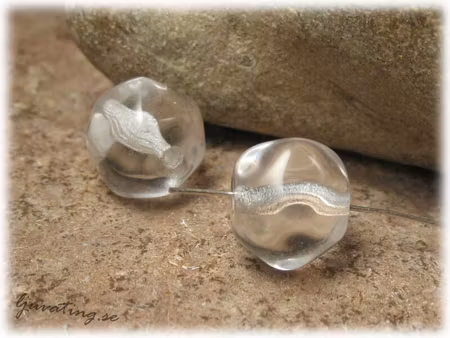 Clear crystal rund kantig ca 12x11 mm