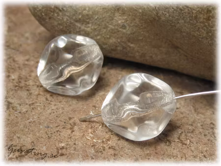 Clear crystal bicone kantig ca 13x11 mm