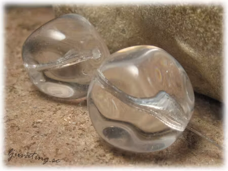 Clear crystal stor kantig rund ca 19x19 mm