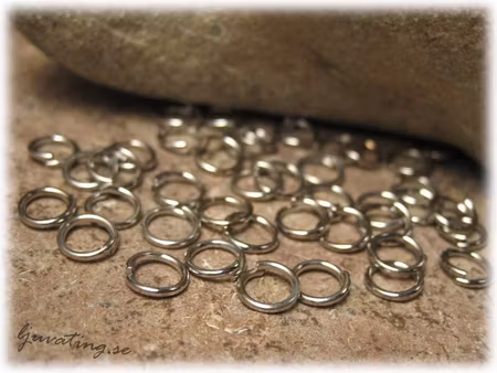 Små bindringar platinafärg 50-pack ca 5 mm