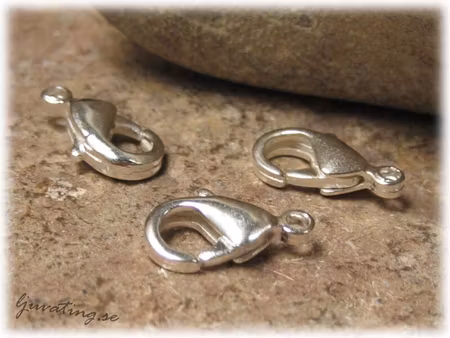 Klolås karbinhake silverfärgad 1 styck ca 12 mm