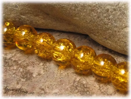 Guldgul krackelerad rund 20-pack ca 8 mm