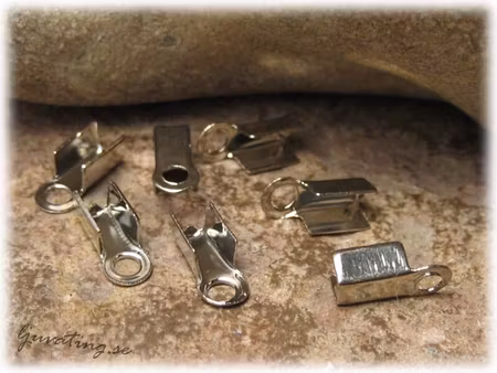 Platinafärgade avslut 10-Pack ca 5x3,5 mm