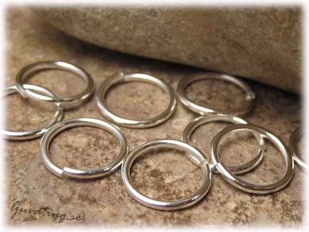 Bindringar robusta silverfärgade 20-pack 10 mm