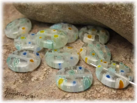 Basfärg mint flat oval ca 12x10 mm