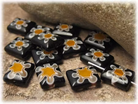 Basfärg svart rektangel ca 10x8 mm