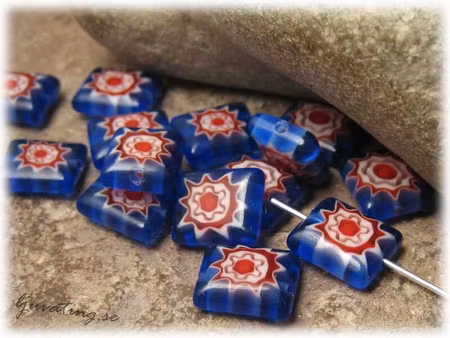 Basfärg mörkblå rektangel ca 10x8 mm