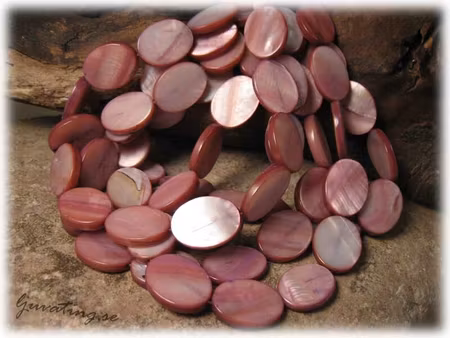 Plommonlila ovala snäckskal ca 20x15 mm