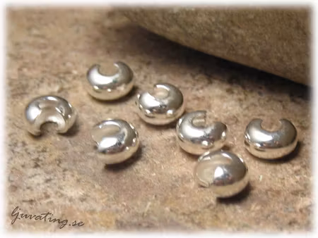 Gömma klämpärlan silverpläterad 10-pack ca 4 mm