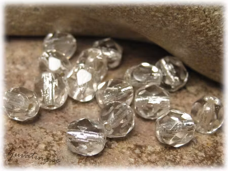 Crystal silverline facetterad 20-pack ca 6 mm