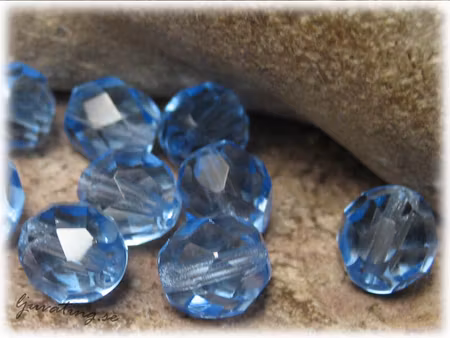 Medium sapphire facetterad 10-pack ca 8 mm