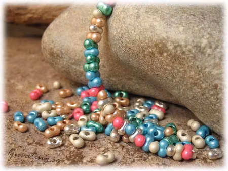 Färgglad mix farfalle pärla ca 4x2 mm