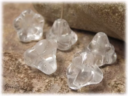 Clear crystal blomklocka änglakjol ca 10x13 mm