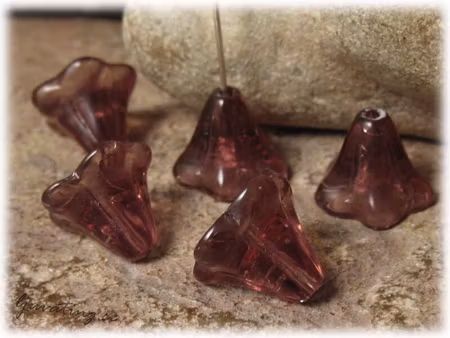 Blomklocka/änglakjol plommonfärg 10-pack ca12x10mm