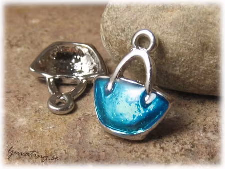 Berlock turkos väska ca 17x14 mm