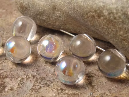 Clear crystal AB rund ca 9,5 mm