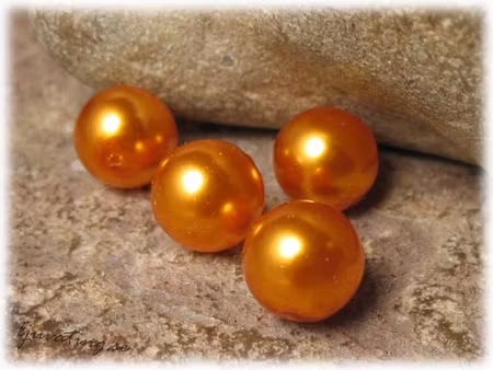 Vaxad orange Jablonex glaspärla ca 10 mm