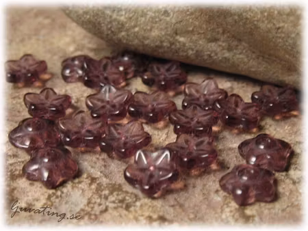 Pärlhatt 20-pack plommon lila ca 7x3 mm