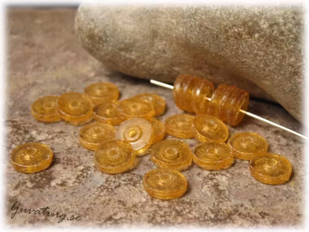 Gul platt rund 20-pack ca 7,5x2 mm