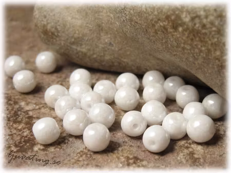 Rund vit med lyster 20-pack ca 5 mm