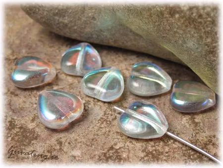 Hjärta med AB lyster ca 10x10 mm