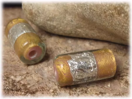 Rosaton guldfoil och silverfoil ca 19x10 mm