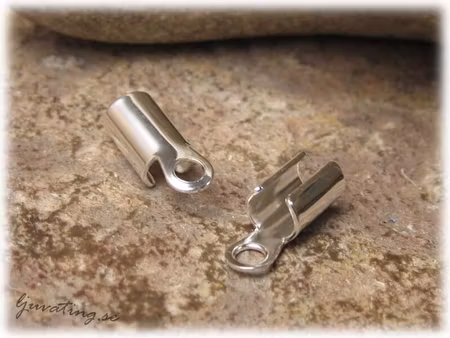 Runda avslut silverpläterade 1 par ca 12x5 mm