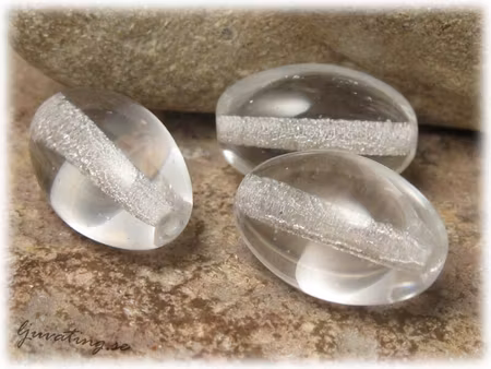 Clear crystal oval Jablonex ca 18x12 mm