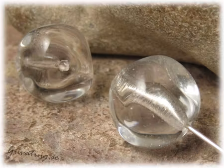 Clear crystal rund kantig ca 15x15 mm