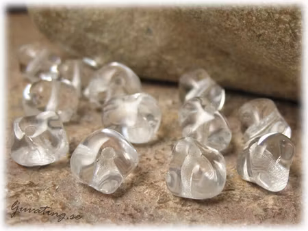 Clear crystal liten kantig 10-pack ca 7x6 mm