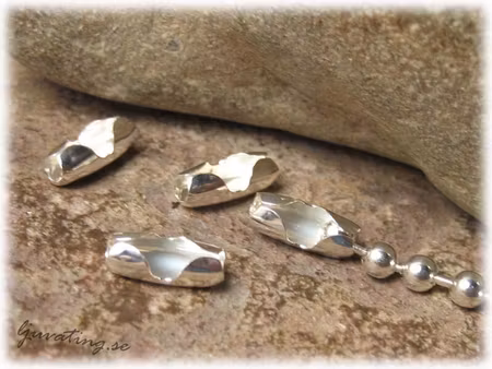 Anslutning till kulkedja i silverpläterad metall