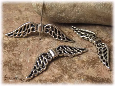 Vinge med galler antikfinish ca 32x8 mm