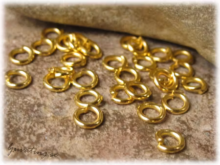 Bindringar robusta guldfärgade 50-pack 5 mm