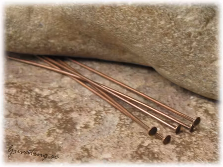 Hattpinnar antik kopparfärgade 50-Pack ca 50 mm