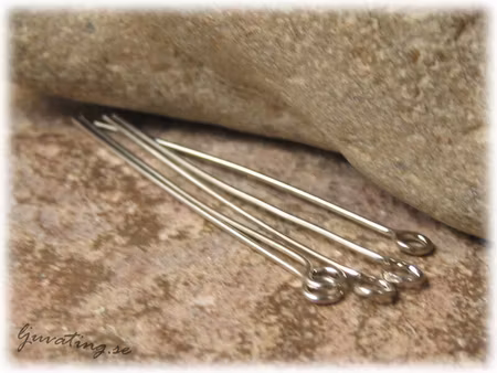 Öglepinnar platinafärgade 50-Pack  40 mm