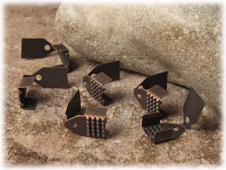 Kopparfärgade avslut 10-Pack ca 7x4 mm