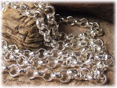 Ärtlänk kedja kraftiga runda öglor 1/2 meter ca 7 mm