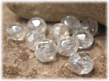 Crystal luster firepolish facetterad 10-pack ca8mm