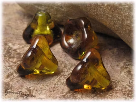 Tropical topaz blomklocka änglakjol ca 11x13 mm