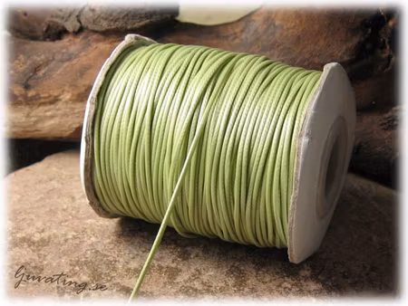 Vaxad tvinnad bomull grön tjocklek ca 1 mm